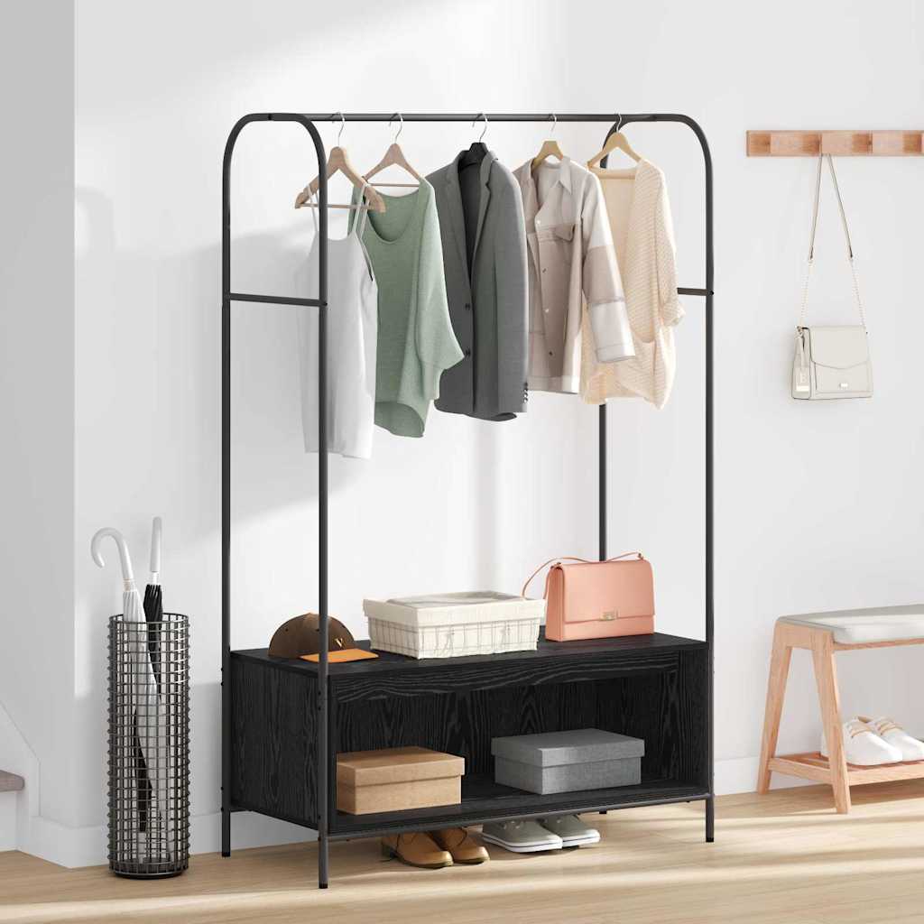 Clothes Rack Black 100 x 44 x 160 cm Engineered Wood