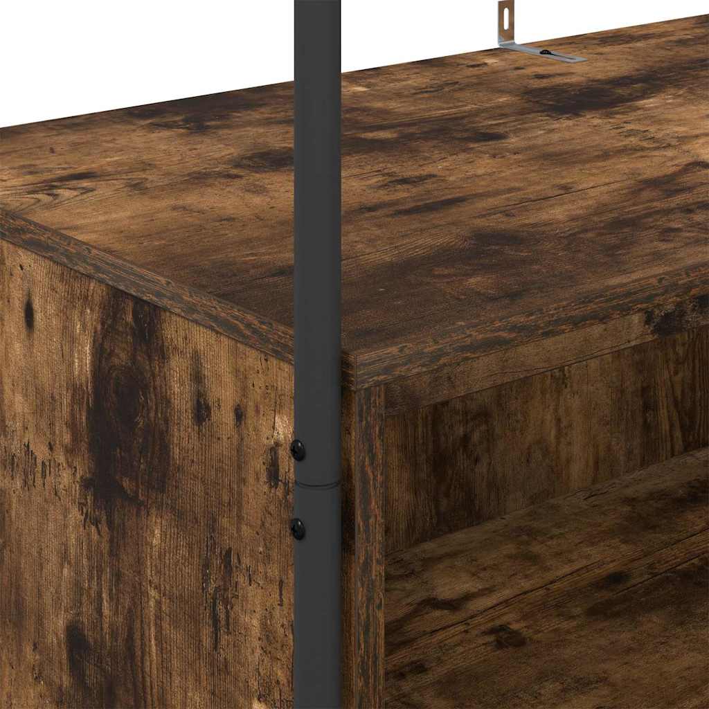 Drabužių stovas su saugykla Rudas ąžuolas 100 x 44 x 160 cm