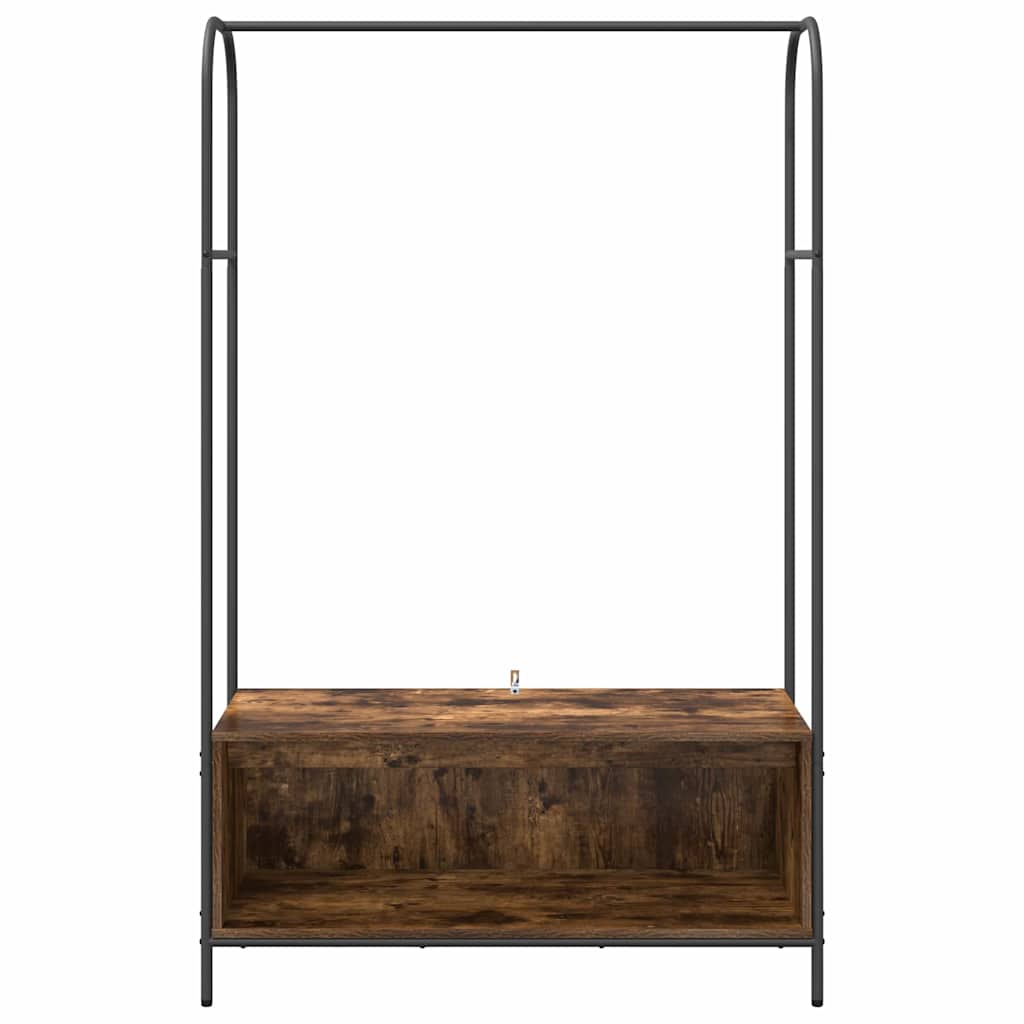 Drabužių stovas su saugykla Rudas ąžuolas 100 x 44 x 160 cm