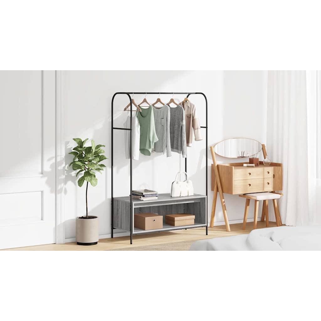 Clothes Rack Grey 100 x 44 x 160 cm Engineered Wood