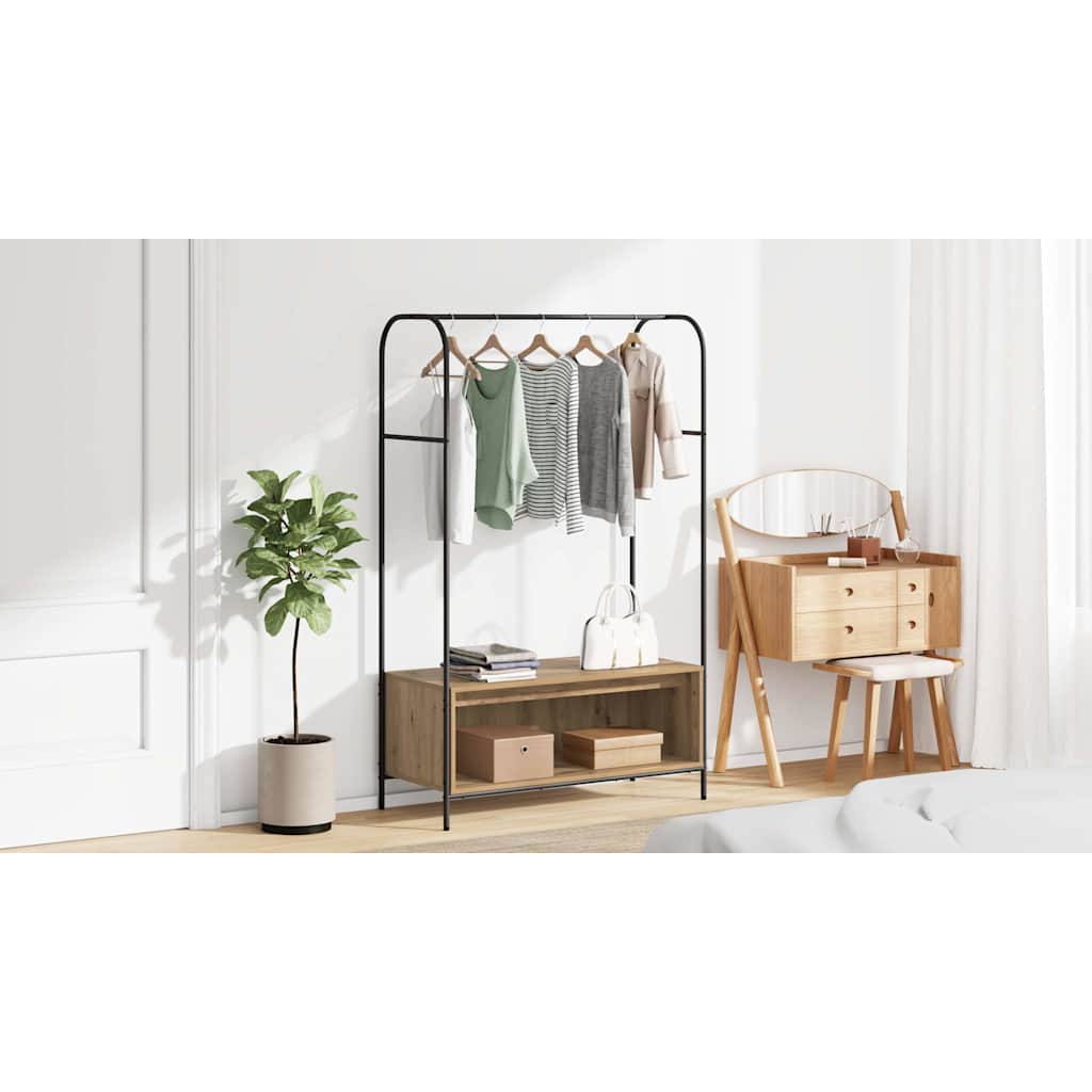 Clothes Rack Brown 100 x 44 x 160 cm Engineered Wood