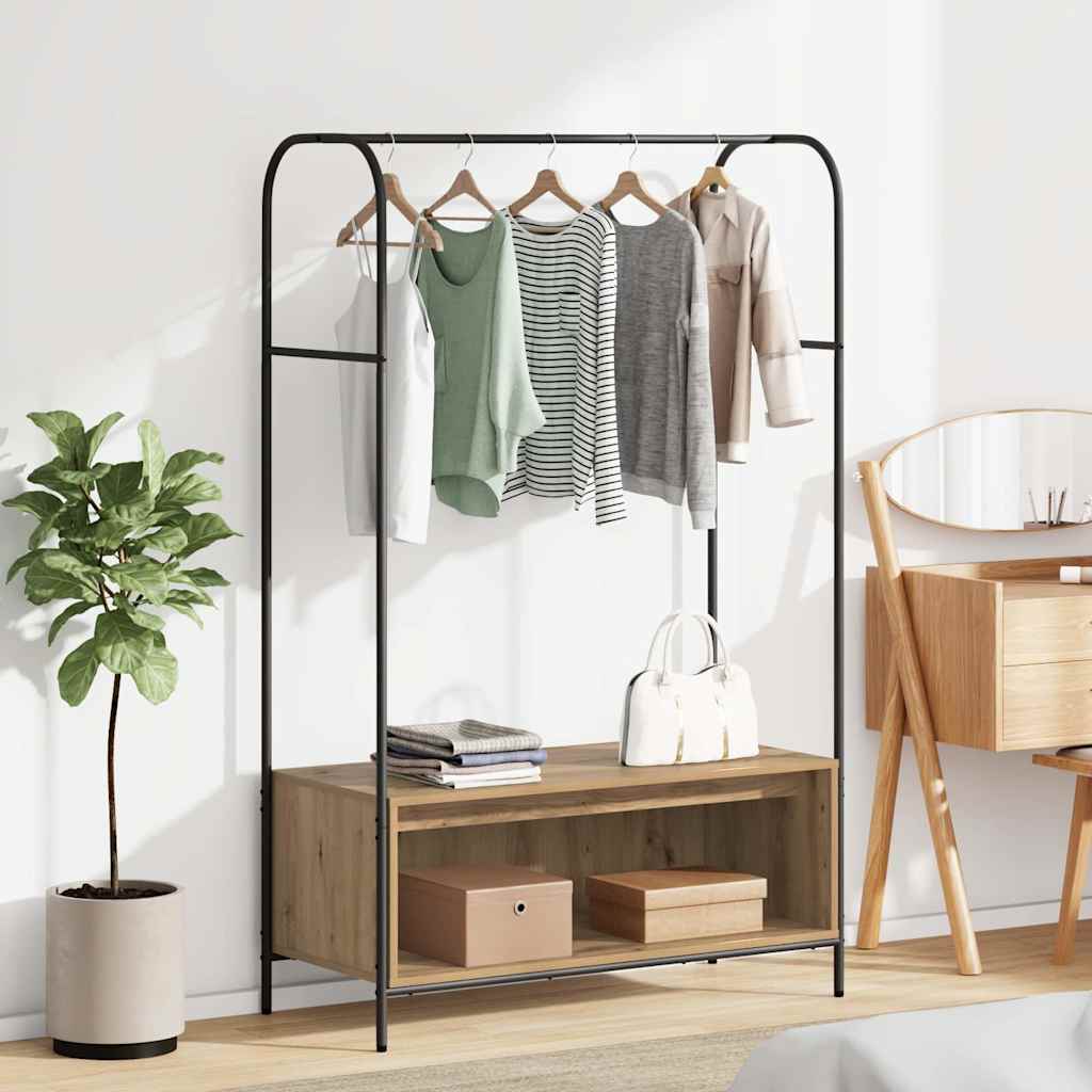 Clothes Rack Brown 100 x 44 x 160 cm Engineered Wood