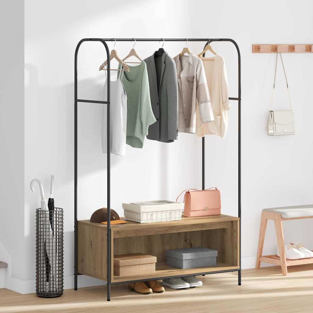 Clothes Rack Brown 100 x 44 x 160 cm Engineered Wood