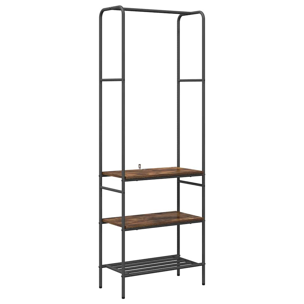Clothes rack with shelf Smoked oak 60 x 30 x 171 cm
