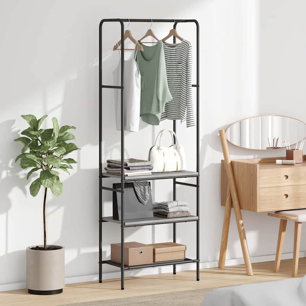 Clothes rack with shelf Grey sonoma oak 60 x 30 x 171 cm