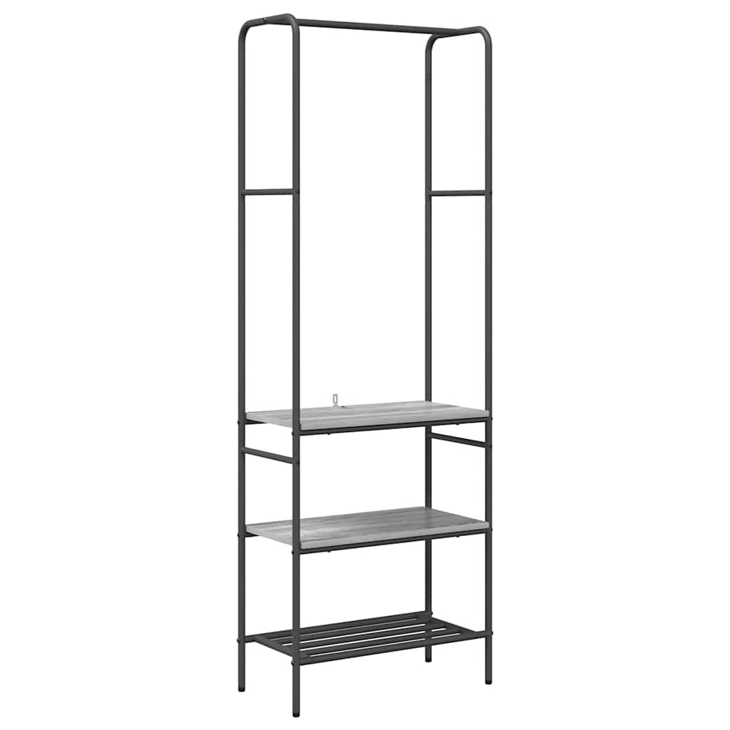 Clothes rack with shelf Grey sonoma oak 60 x 30 x 171 cm
