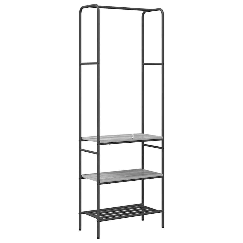 Clothes rack with shelf Grey sonoma oak 60 x 30 x 171 cm