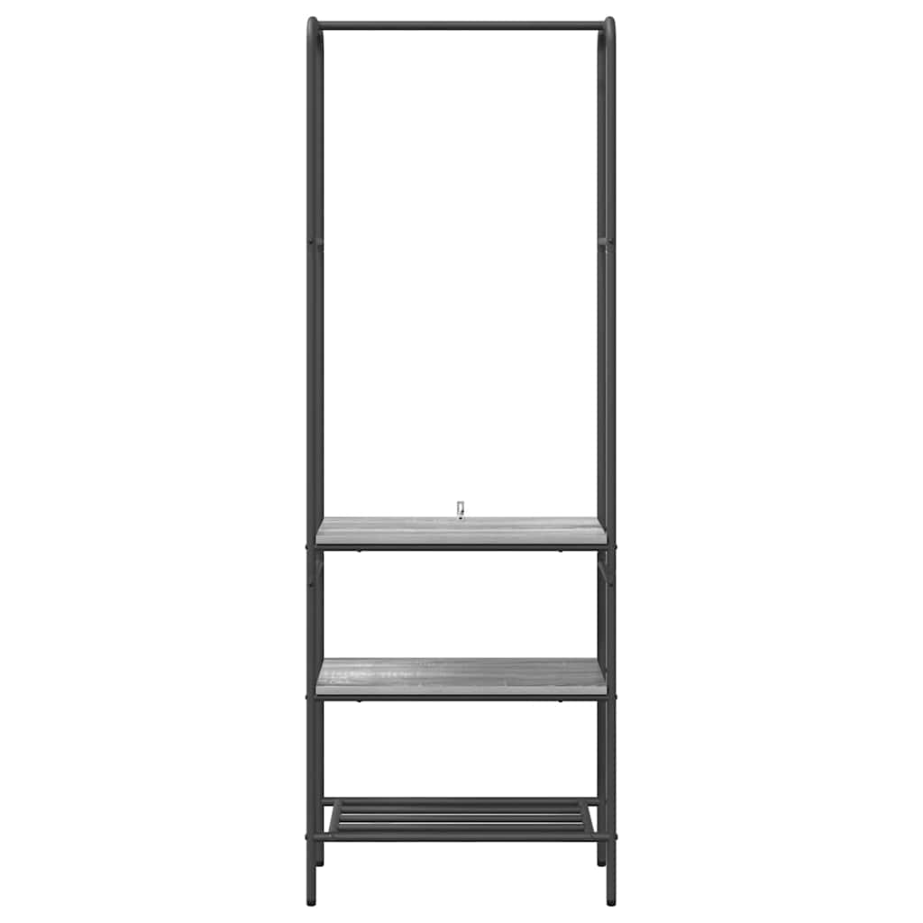 Clothes rack with shelf Grey sonoma oak 60 x 30 x 171 cm
