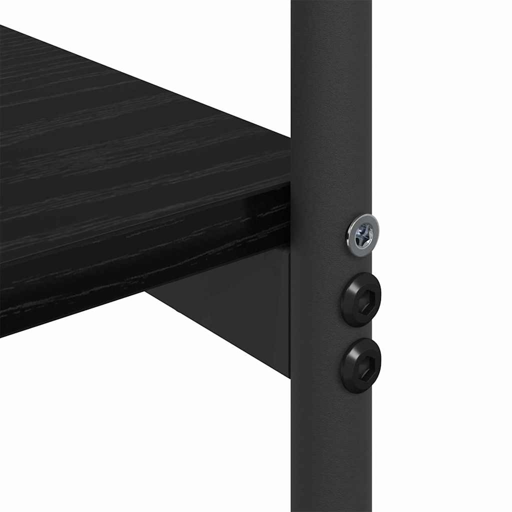 Konsolinis stalas su lentyna juoda ąžuolo 101 x 35 x 80.5 cm