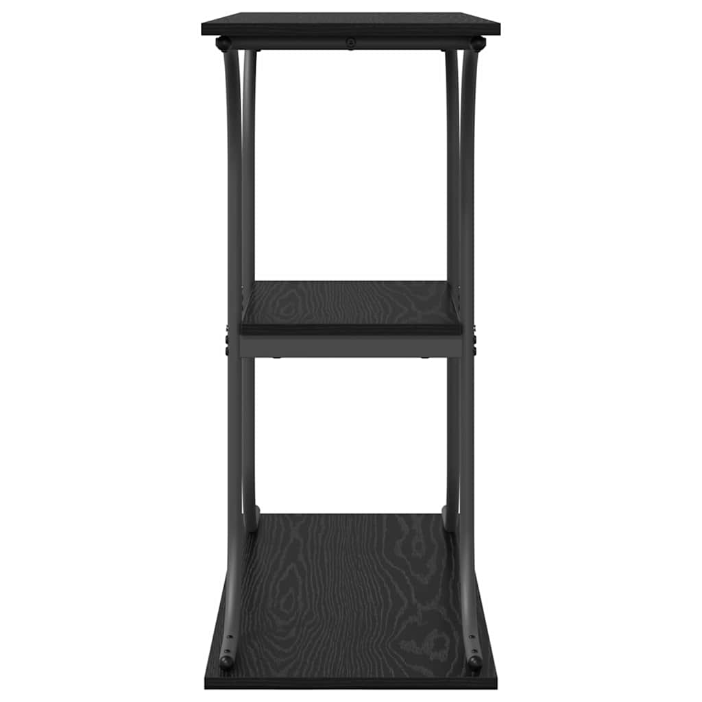 Konsolinis stalas su lentyna juoda ąžuolo 101 x 35 x 80.5 cm