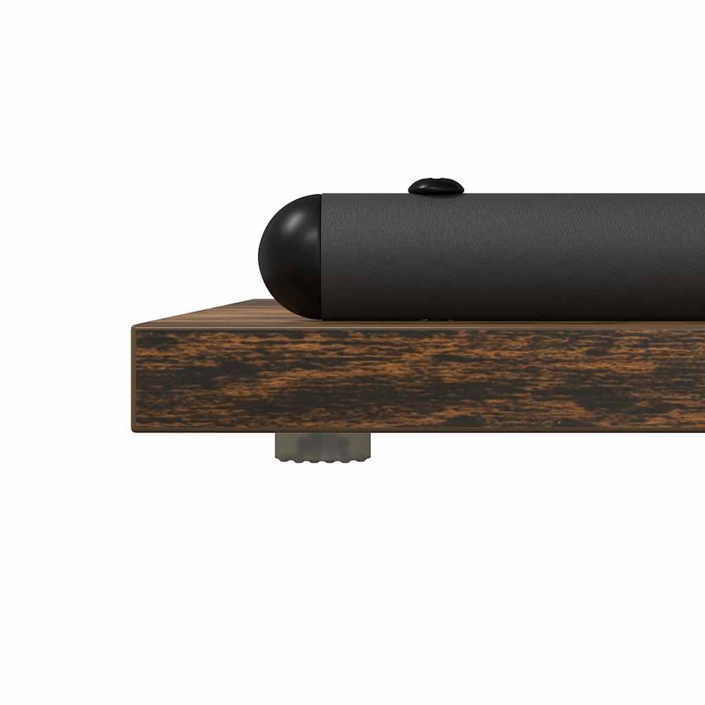 Console Table with Shelf Smoked Oak 101 x 35 x 80.5 cm
