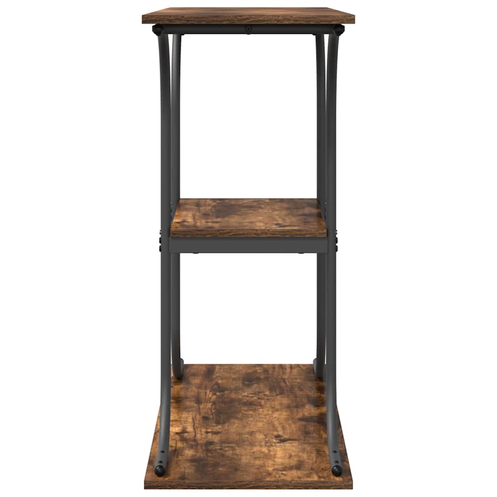 Console Table with Shelf Smoked Oak 101 x 35 x 80.5 cm
