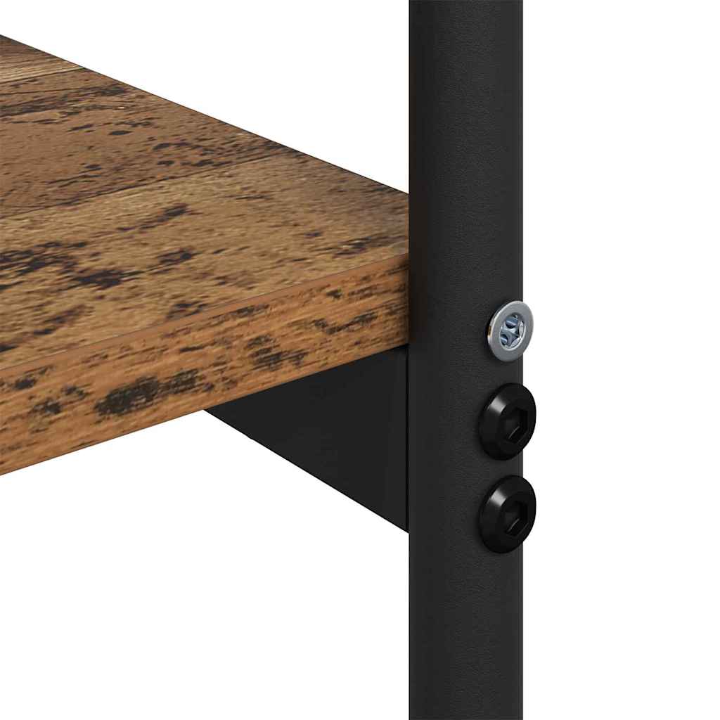Konsoles galds ar plauktu, vecs koks, 101 x 35 x 80,5 cm