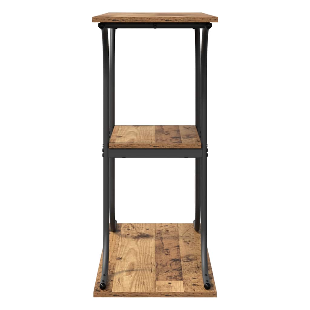 Konsoles galds ar plauktu, vecs koks, 101 x 35 x 80,5 cm