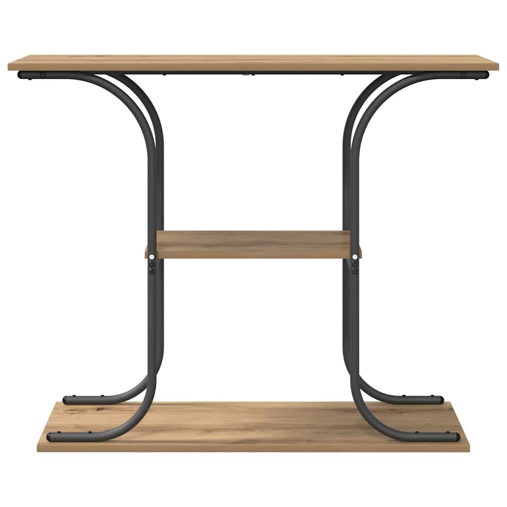 Console table with shelf artisan oak 101 x 35 x 80.5 cm