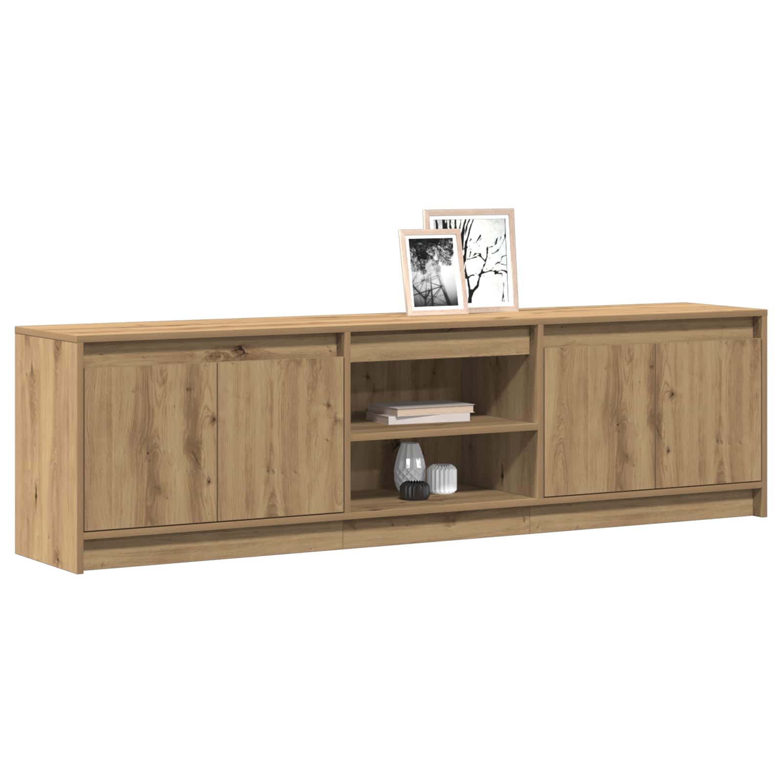 TV galdiņi 2 gab. Brūni 180 x 34 x 50 cm Inženierijas koksne