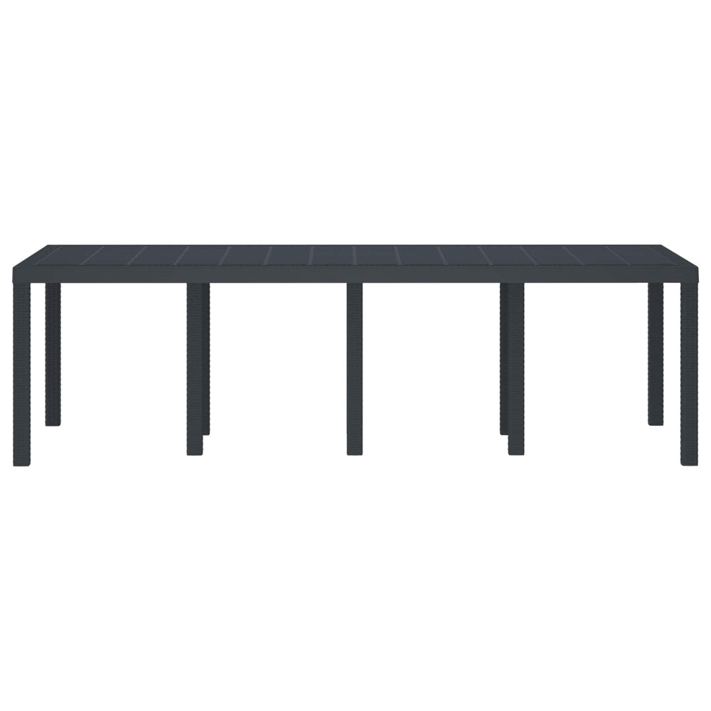 Sodo stalas Antracitas 250 x 100 x 73 cm poliratanas