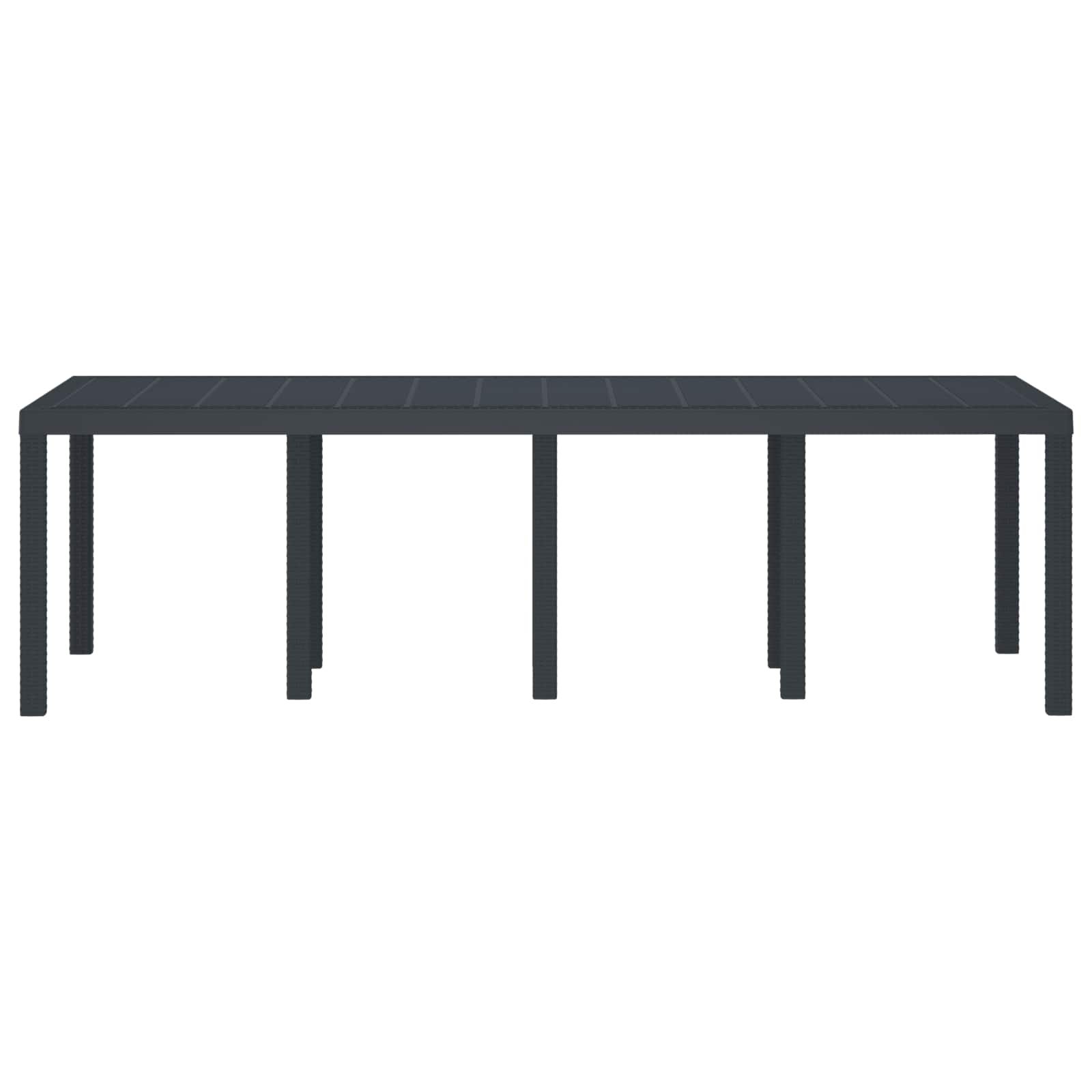 Sodo stalas Antracitas 250 x 100 x 73 cm poliratanas