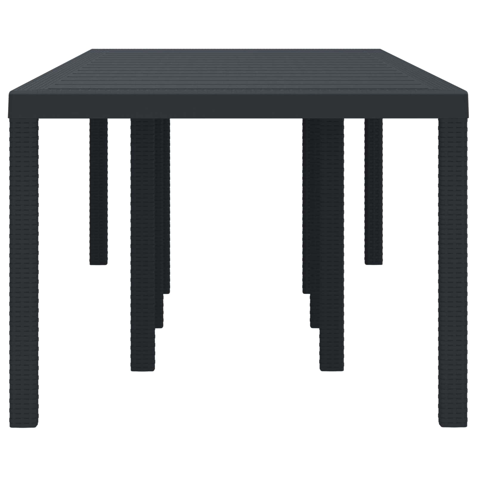 Sodo stalas Antracitas 250 x 100 x 73 cm poliratanas