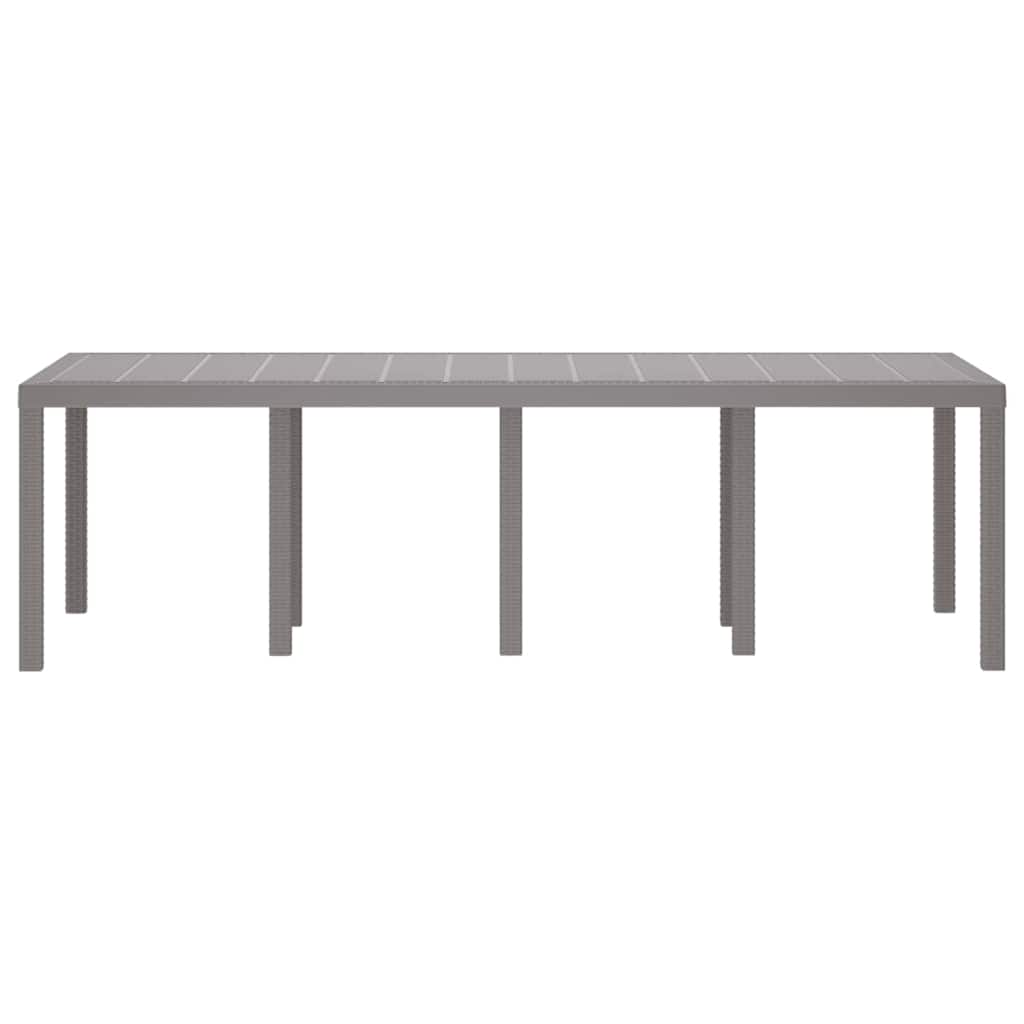 Sodo stalas Šviesiai pilka 250 x 100 x 73 cm poliratanas