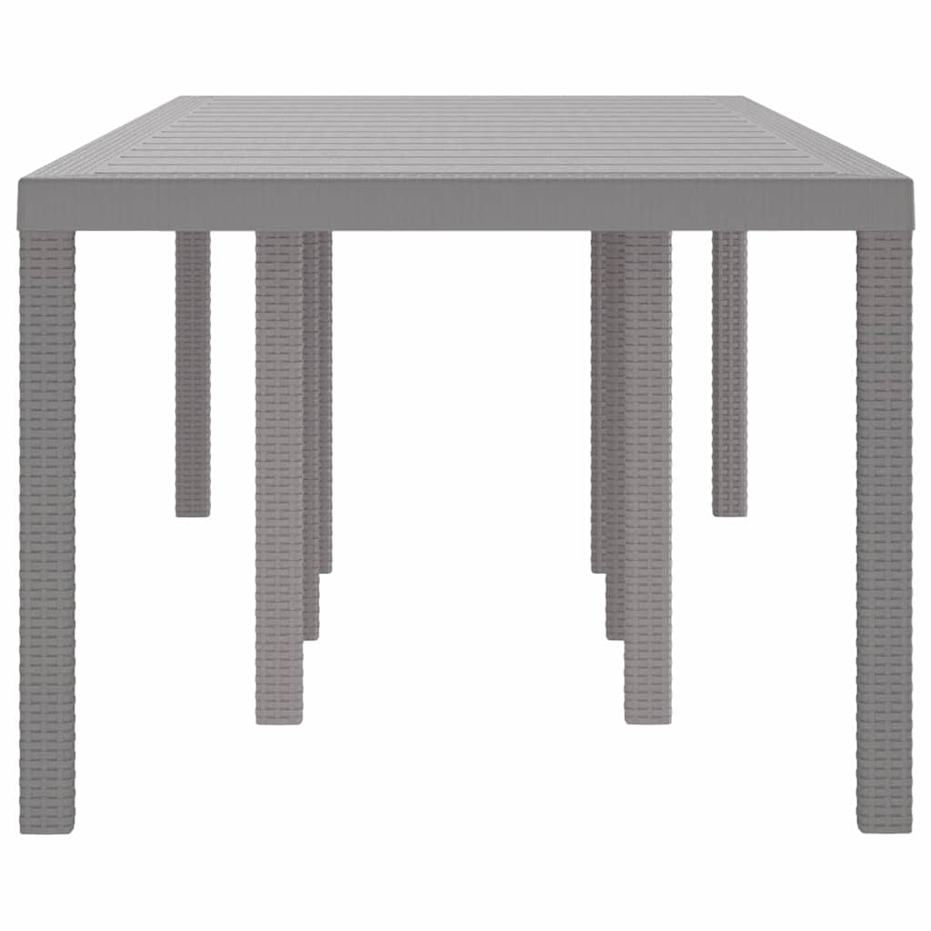 Sodo stalas Šviesiai pilka 250 x 100 x 73 cm poliratanas