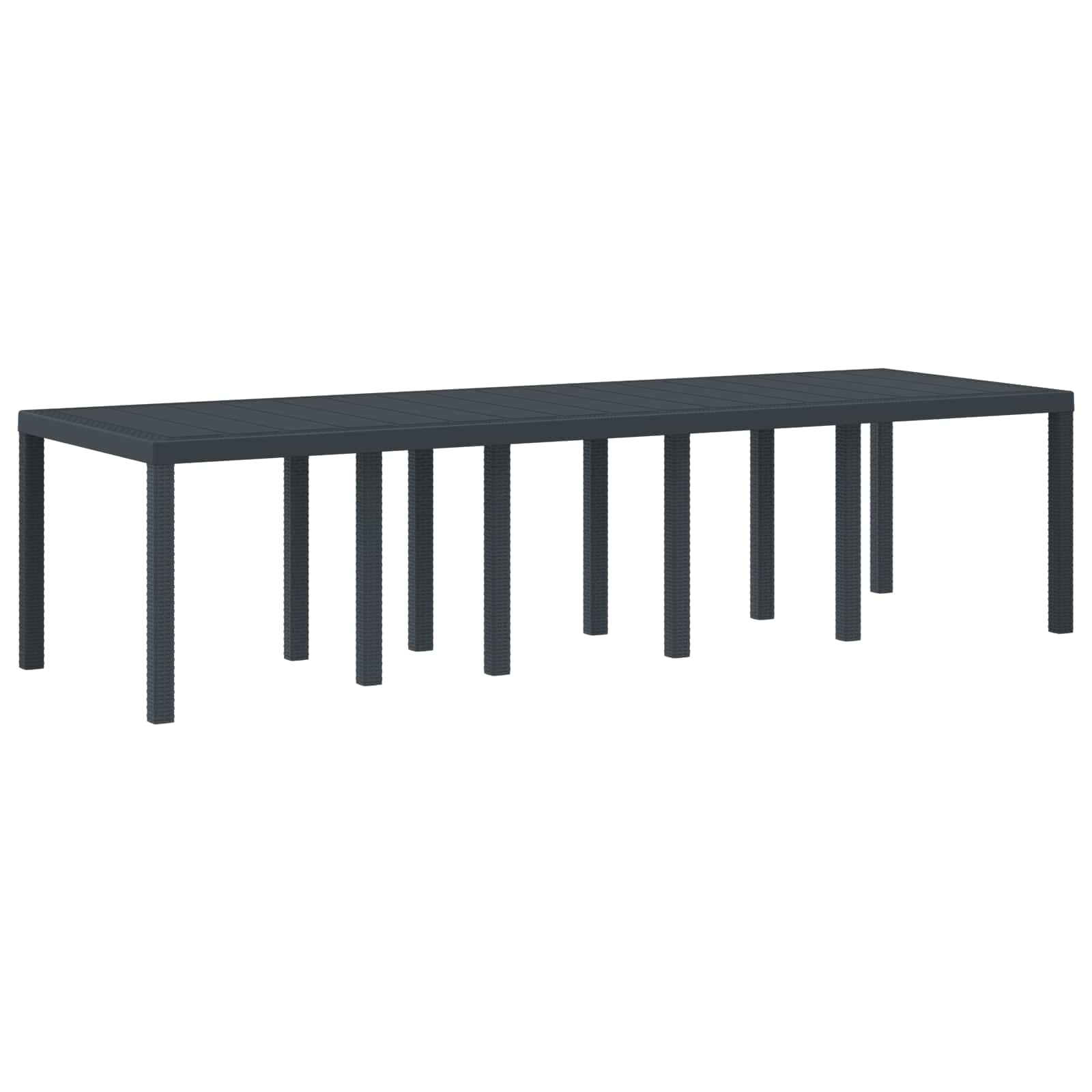 Sodo stalas Antracitas 300 x 100 x 73 cm poliratanas