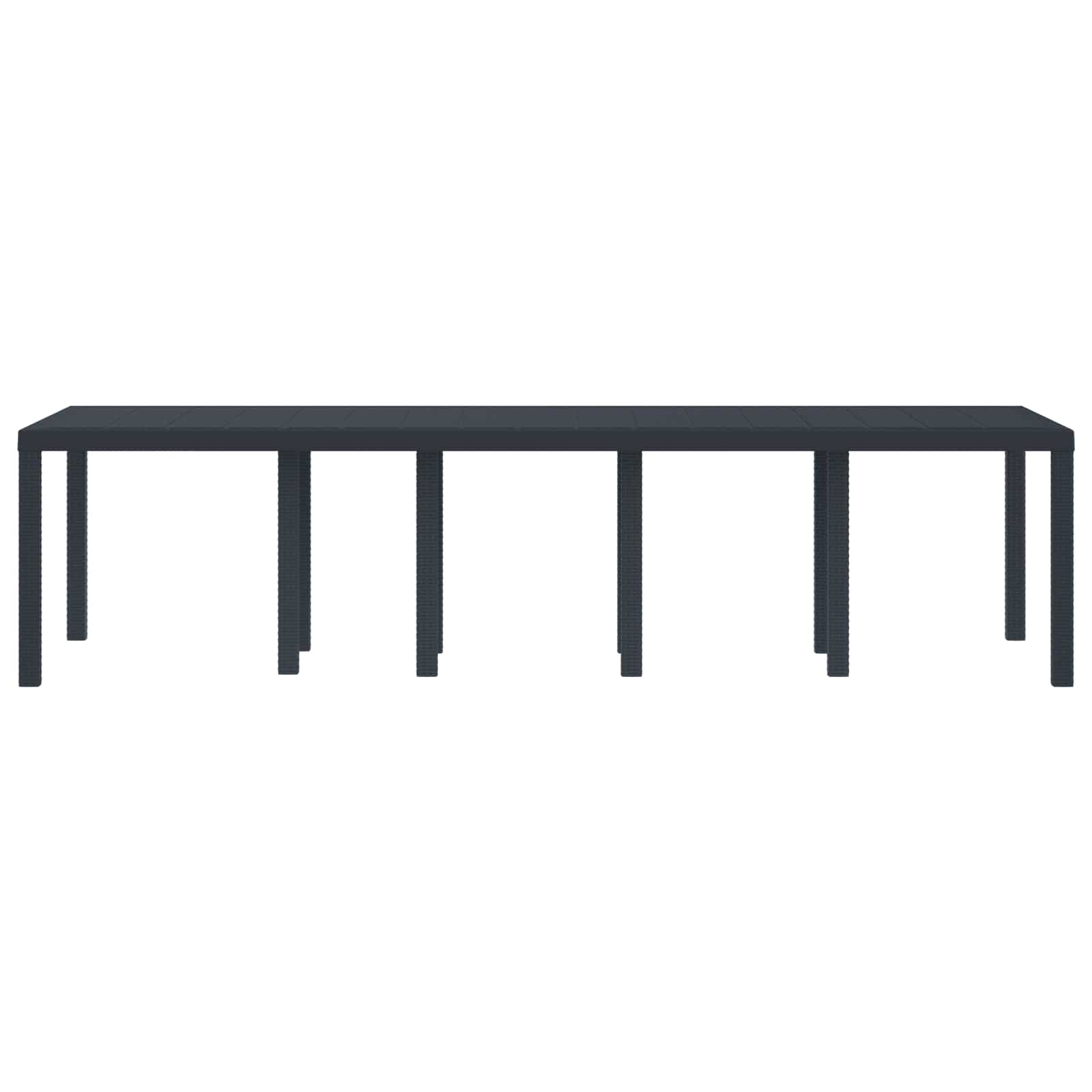 Sodo stalas Antracitas 300 x 100 x 73 cm poliratanas