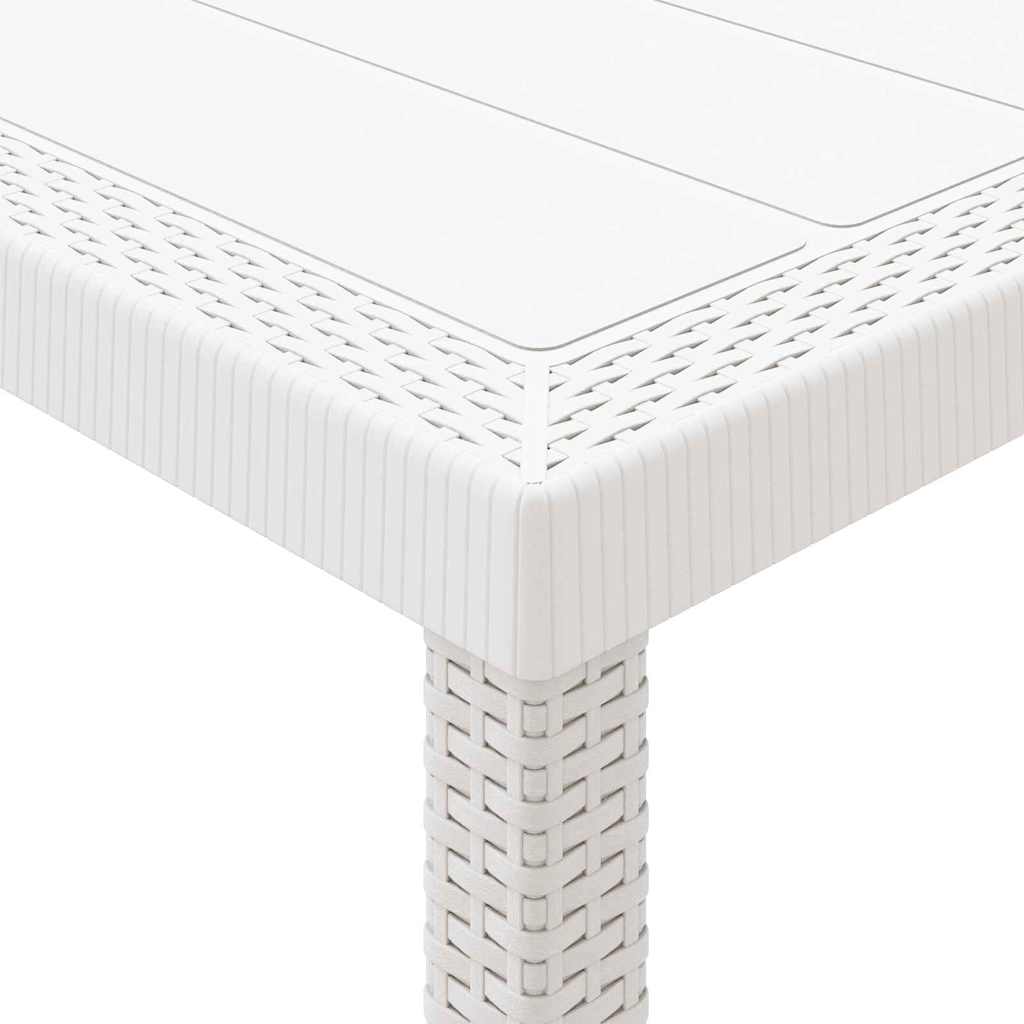 Garden table White 300 x 100 x 73 cm polyrattan