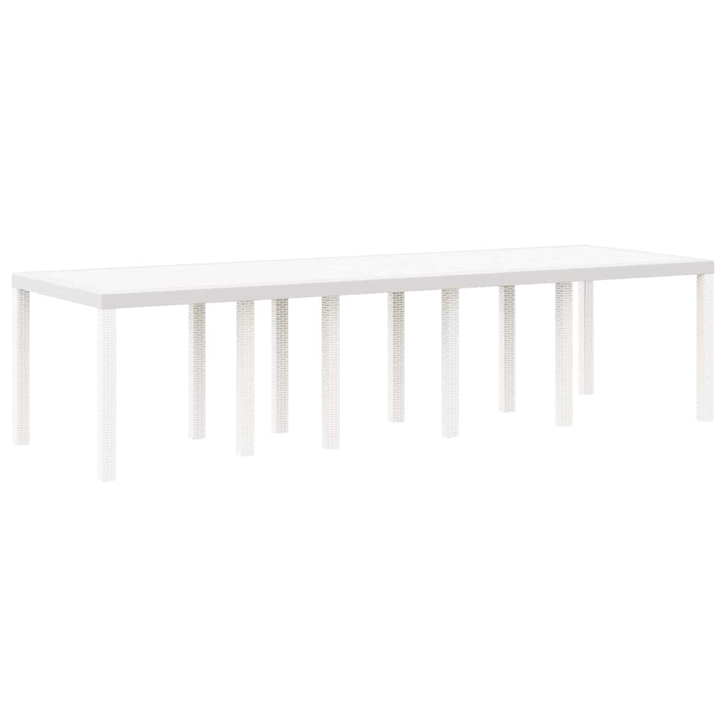 Garden table White 300 x 100 x 73 cm polyrattan