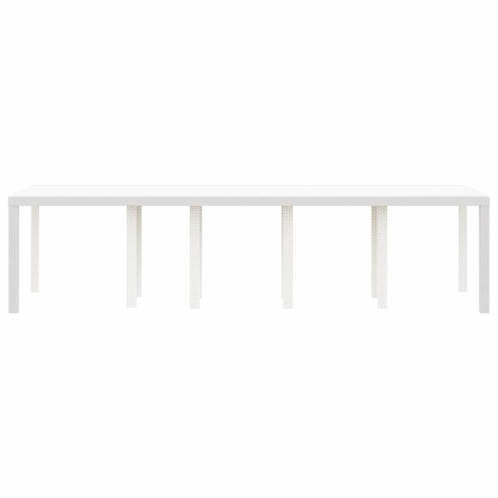 Garden table White 300 x 100 x 73 cm polyrattan