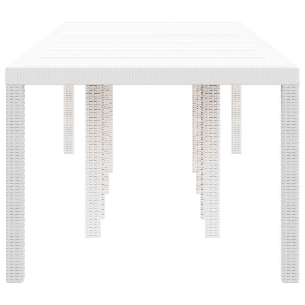 Garden table White 300 x 100 x 73 cm polyrattan