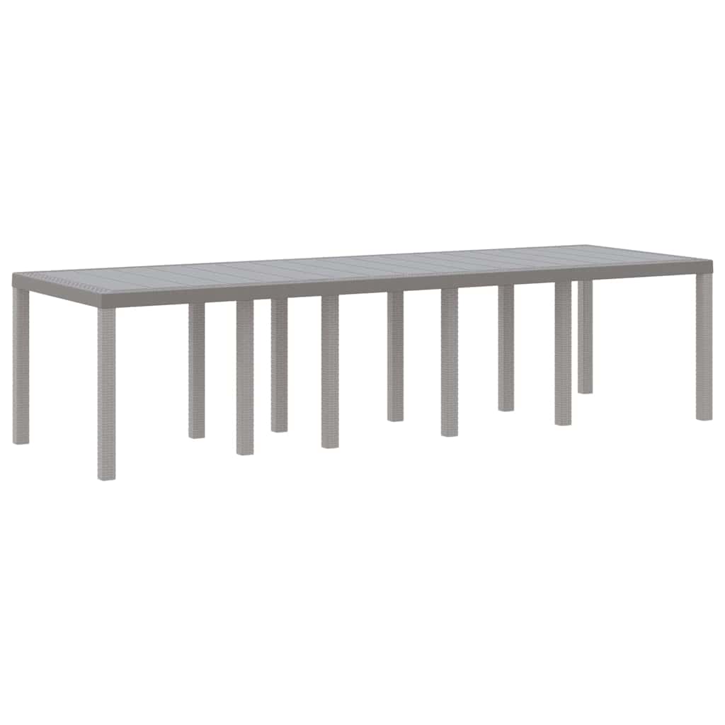Sodo stalas Šviesiai pilka 300 x 100 x 73 cm poliratanas