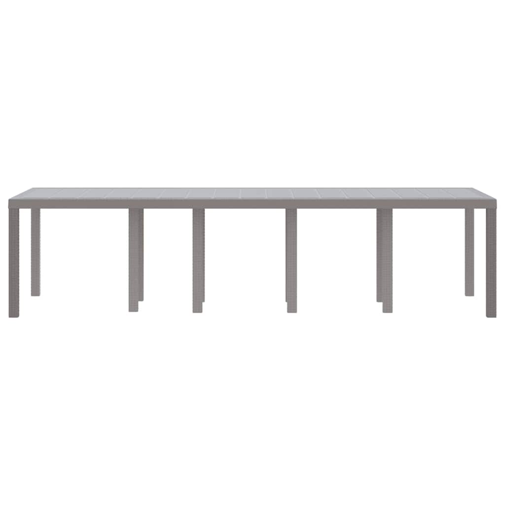 Sodo stalas Šviesiai pilka 300 x 100 x 73 cm poliratanas