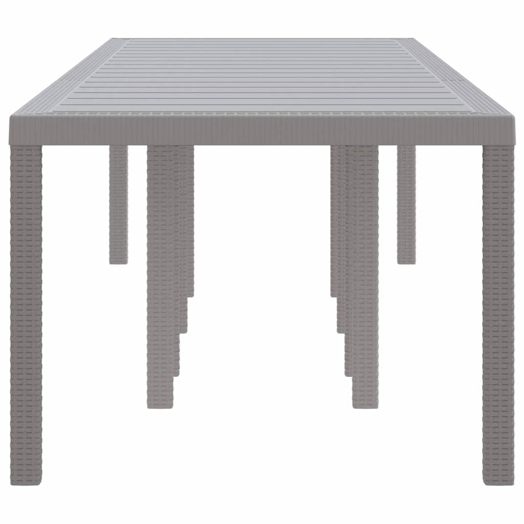 Sodo stalas Šviesiai pilka 300 x 100 x 73 cm poliratanas