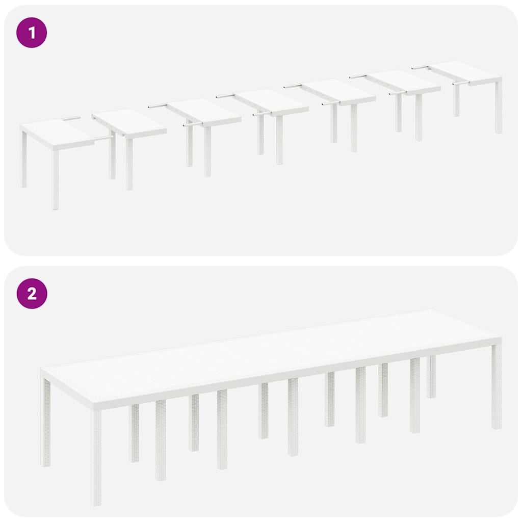 Sodo stalas Balta 350 x 100 x 73 cm poliratanas
