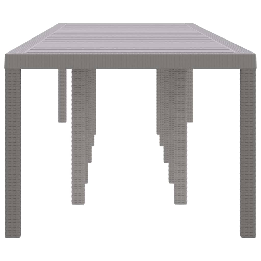 Sodo stalas Šviesiai pilka 350 x 100 x 73 cm poliratanas