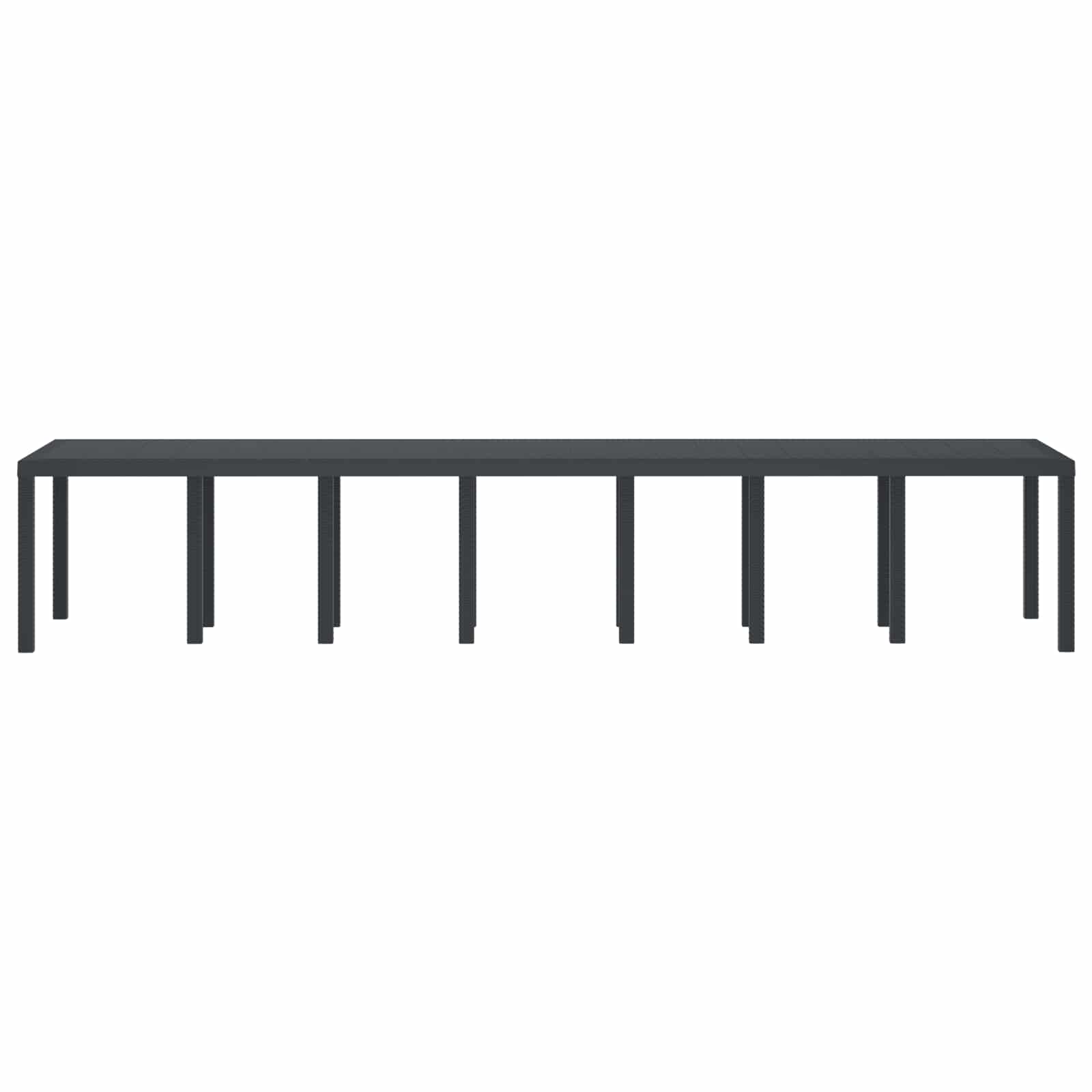 Sodo stalas Antracitas 400 x 100 x 73 cm poliratanas