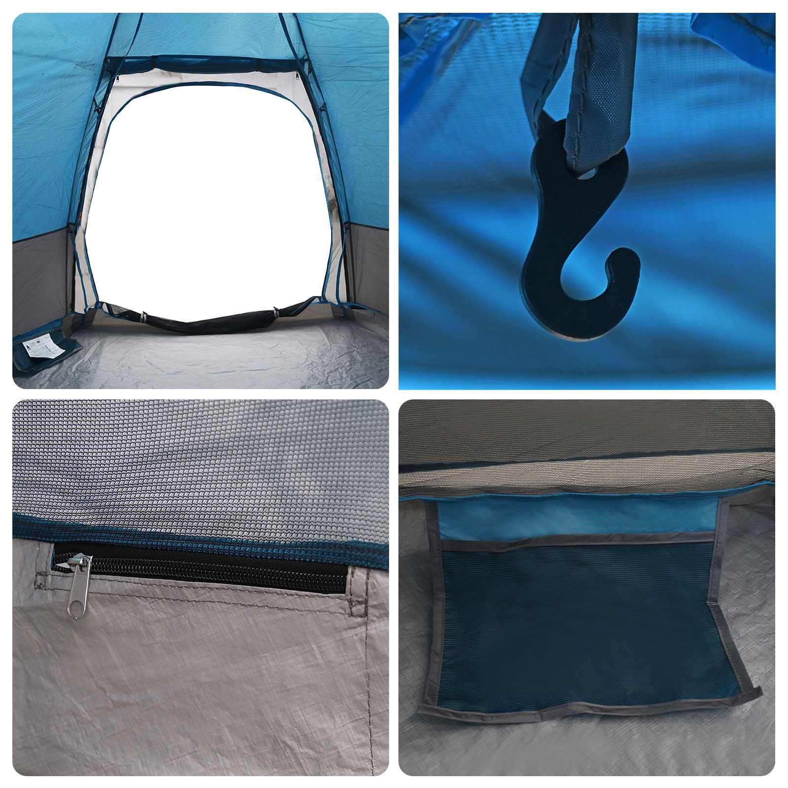 Pop-up Tent Blue 280 x 280 x 160 cm Steel