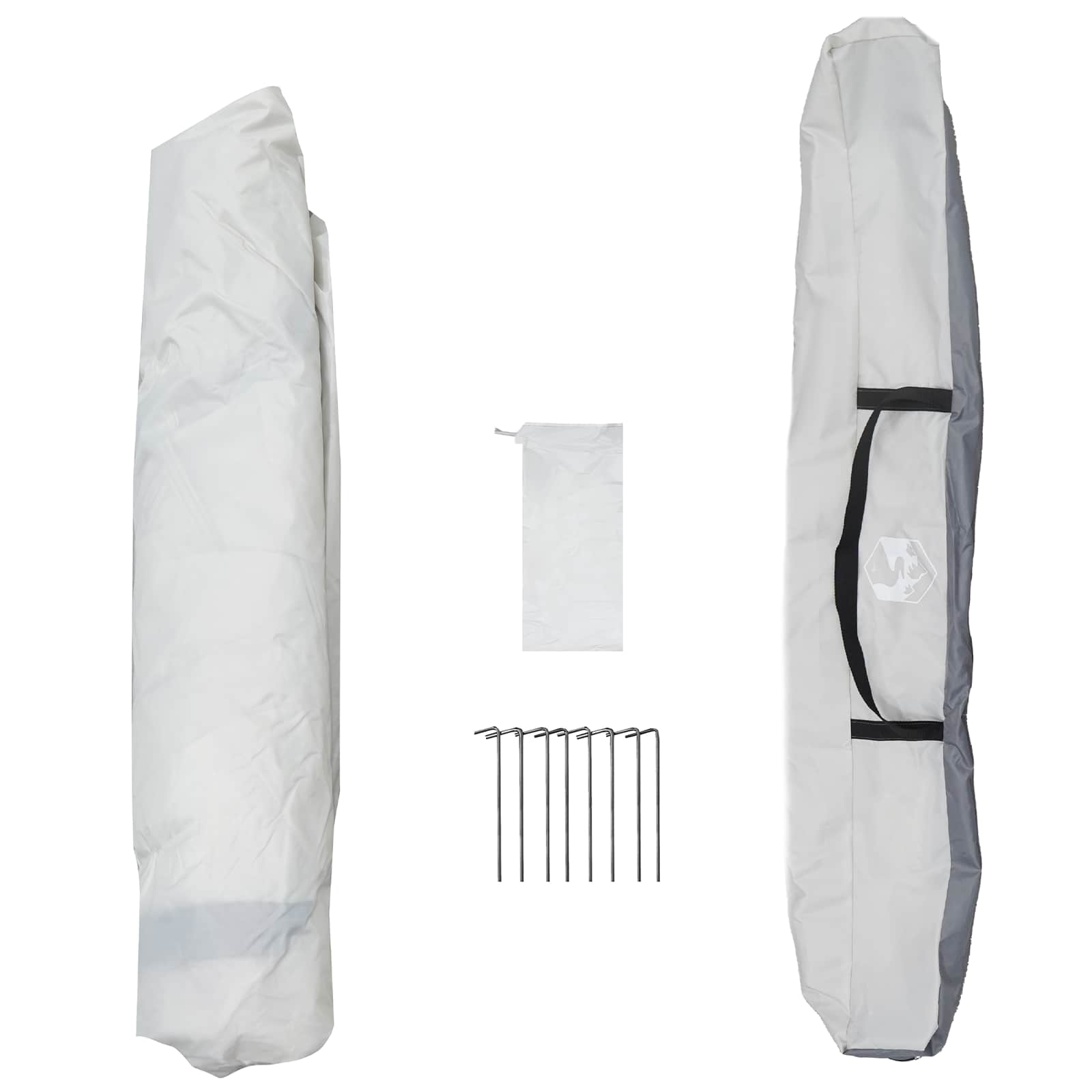 Pop-Up Tent with Storage Grey 260 x 260 x 185 cm Steel