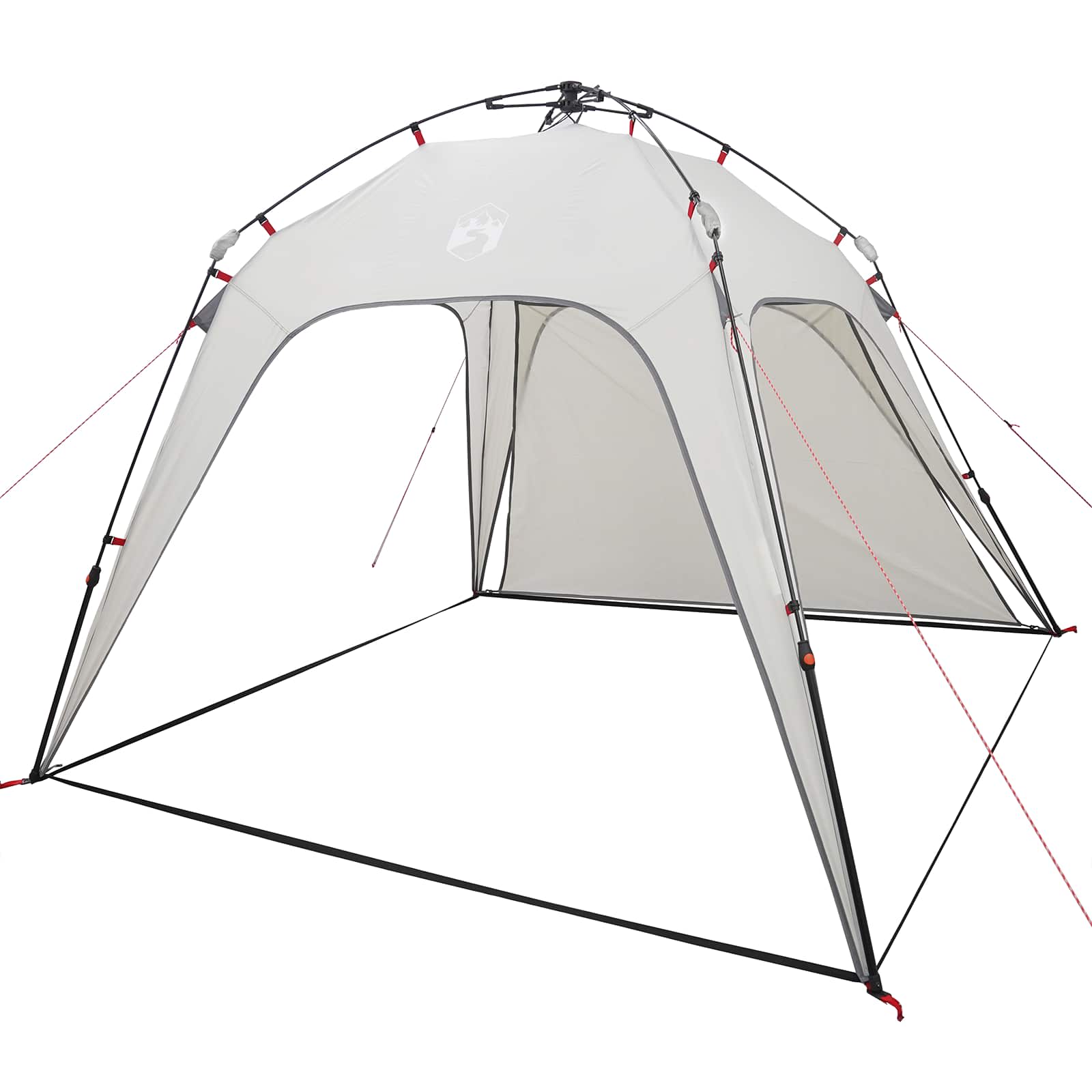 Pop-Up Tent with Storage Grey 260 x 260 x 185 cm Steel
