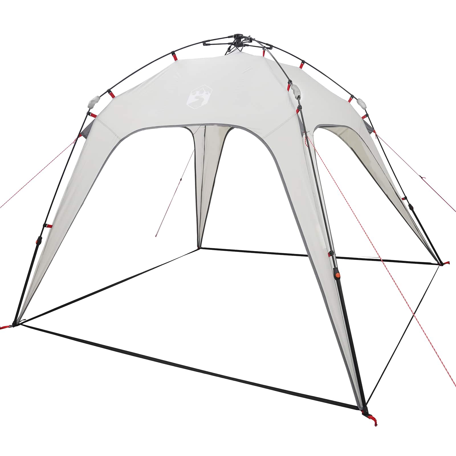 Pop-Up Tent with Storage Grey 260 x 260 x 185 cm Steel