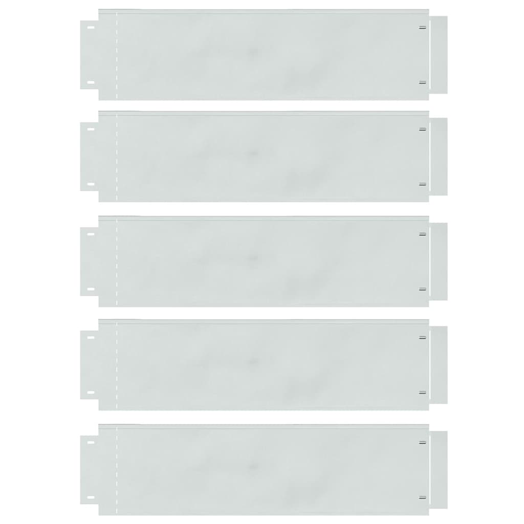 Zāliena apmales 5 gab Sudraba 100 x 25 x 0,07 cm