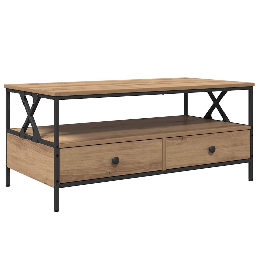 Coffee table with Drawer artisan oak 100 x 51 x 45 cm