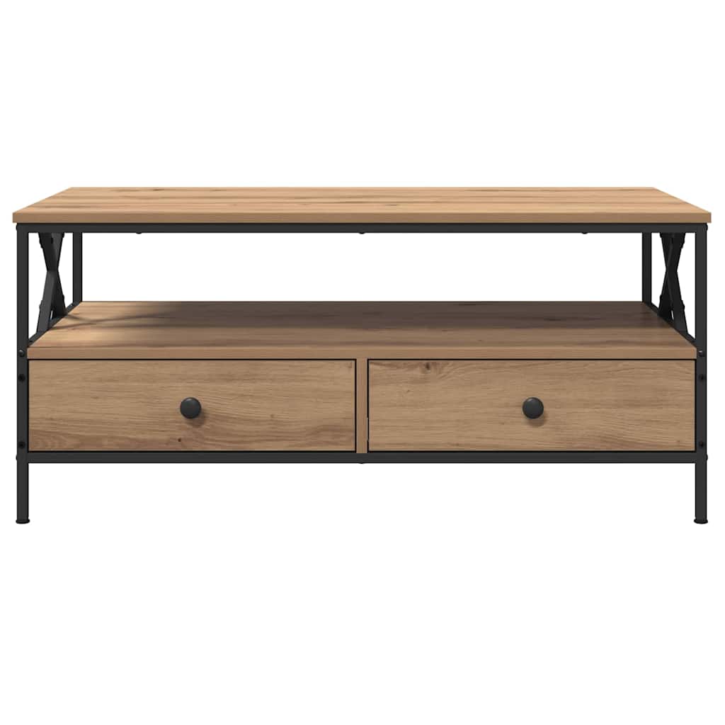 Coffee table with Drawer artisan oak 100 x 51 x 45 cm
