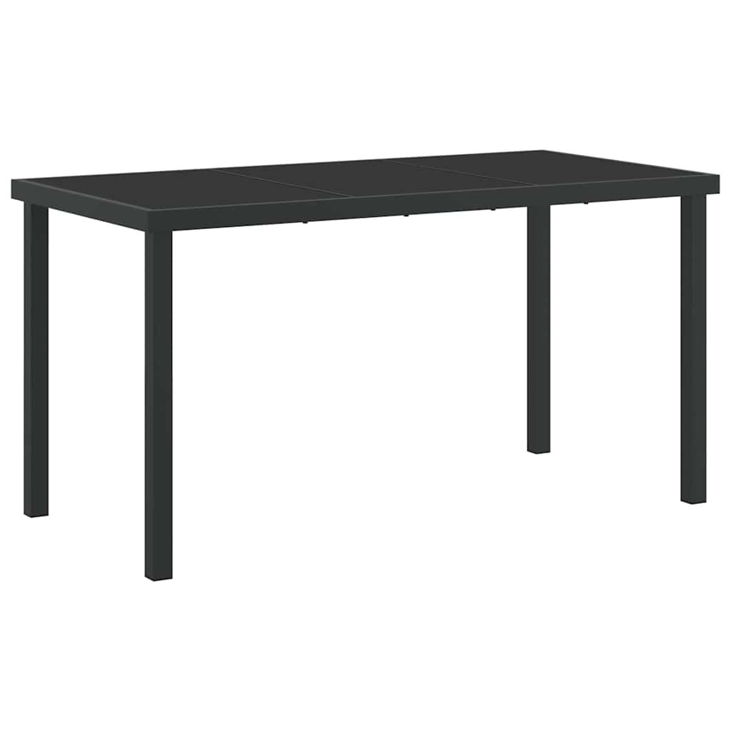 Sodo valgomojo komplektas 5 pcs Juoda 140 x 70 x 73 cm