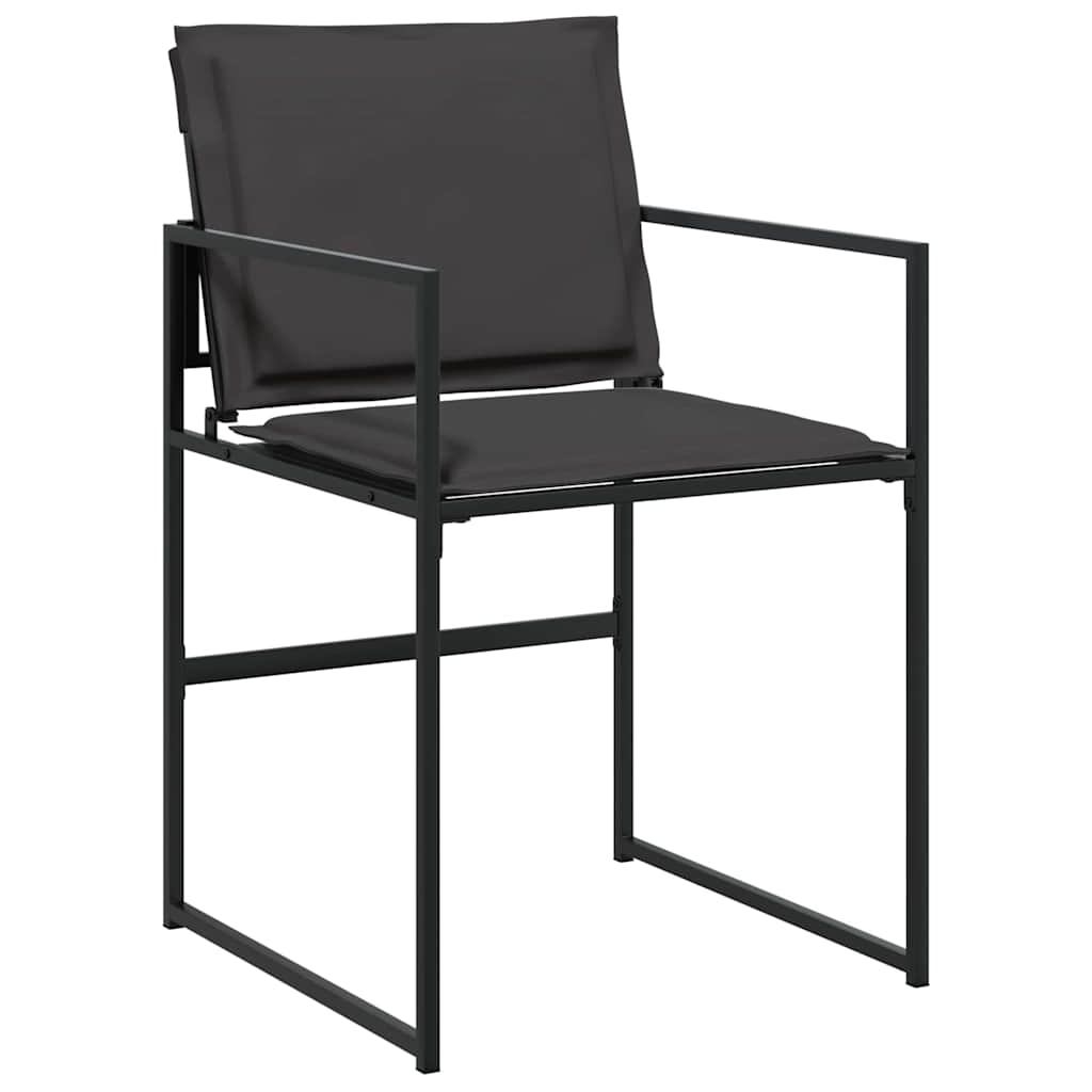 Sodo valgomojo komplektas 9 pcs Juoda 200 x 80 x 73 cm