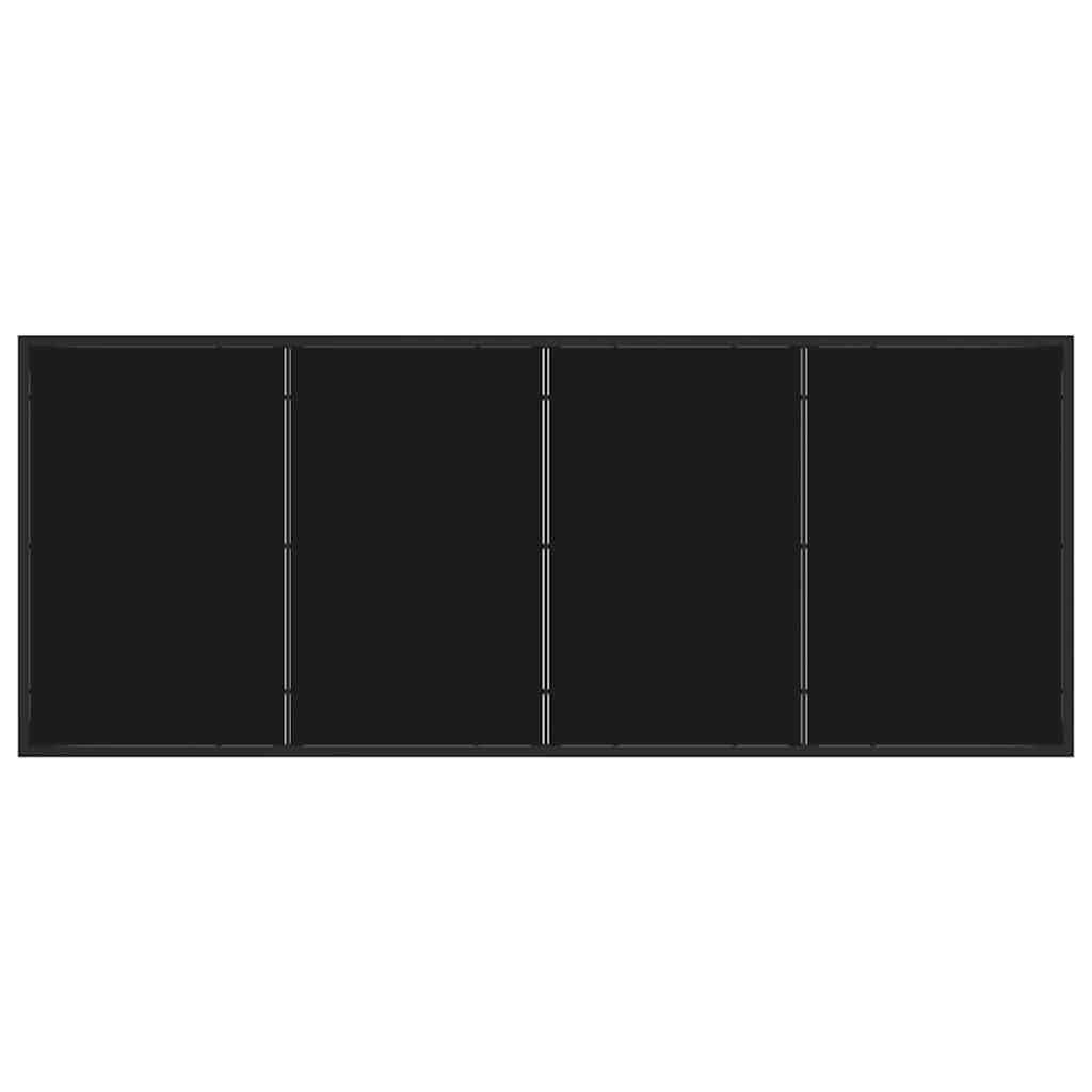 Sodo valgomojo komplektas 9 pcs Juoda 200 x 80 x 73 cm