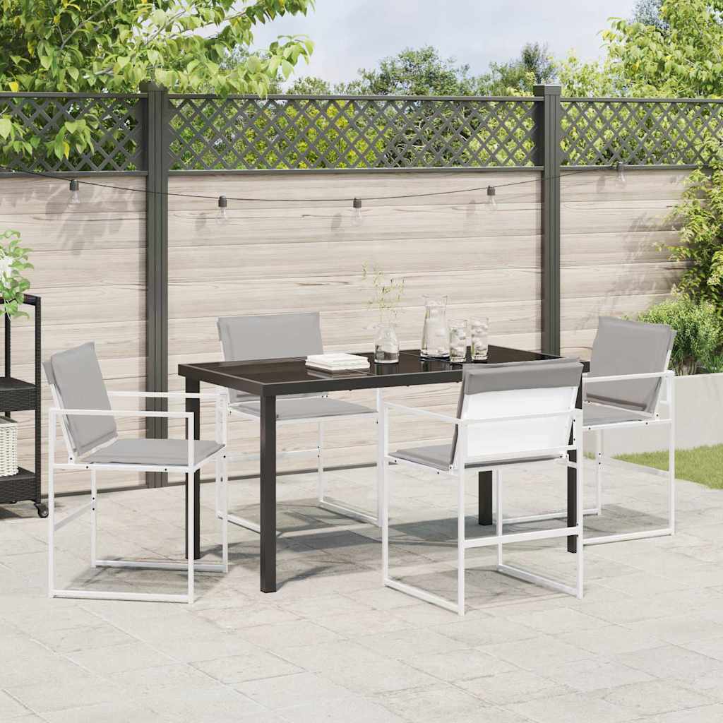 Sodo valgomojo komplektas 5 pcs Balta 140 x 70 x 73 cm