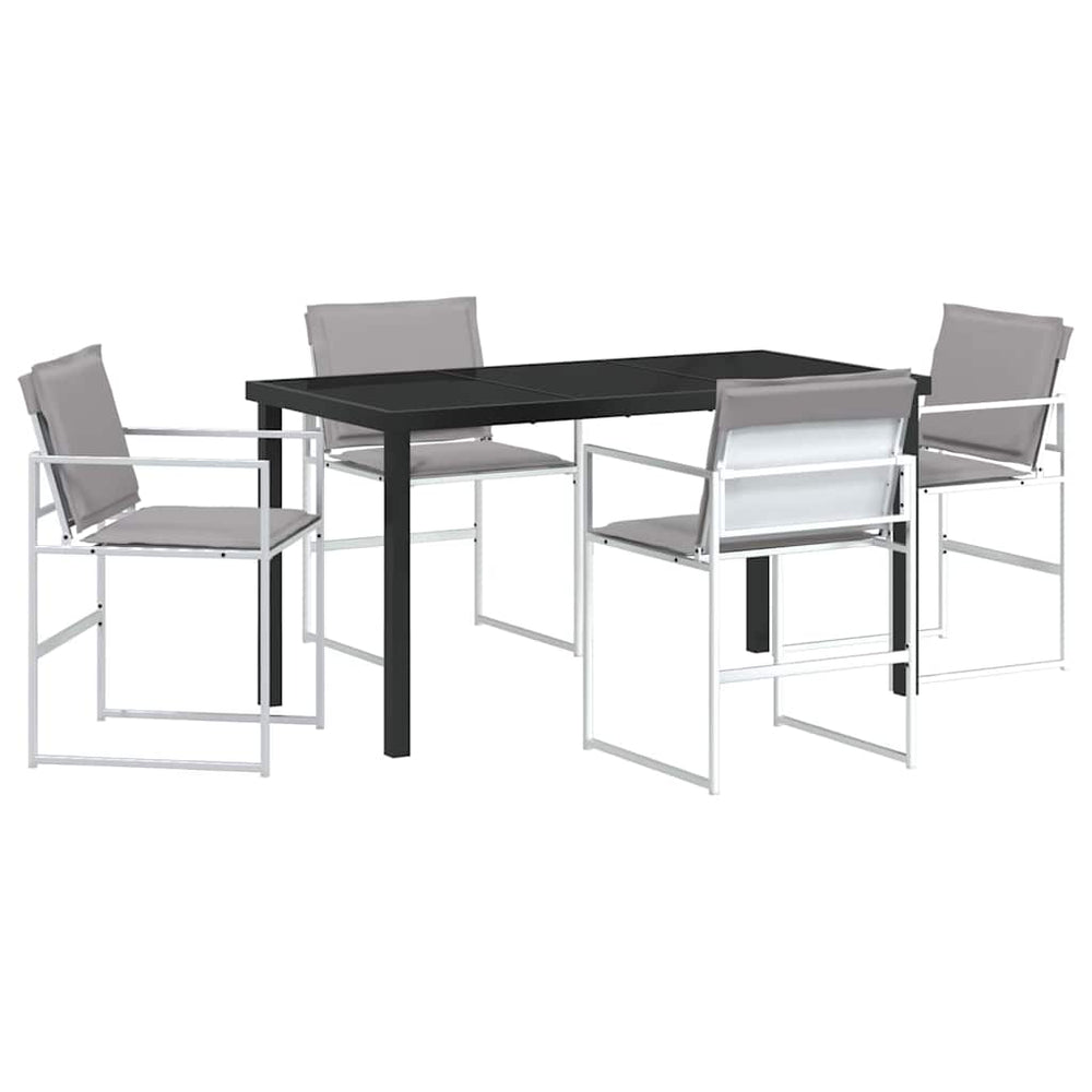 Sodo valgomojo komplektas 5 pcs Balta 140 x 70 x 73 cm