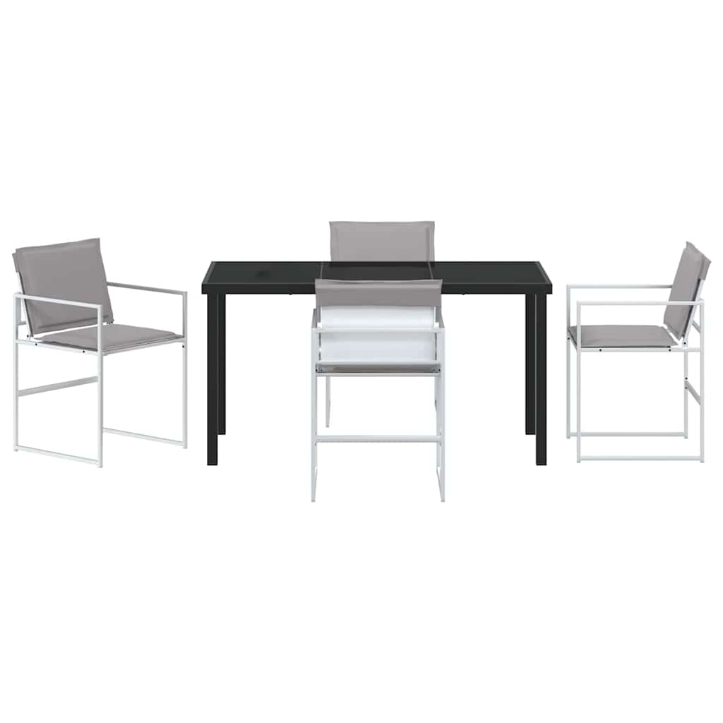 Sodo valgomojo komplektas 5 pcs Balta 140 x 70 x 73 cm